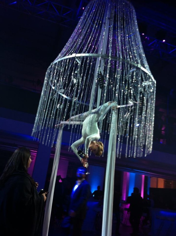 Aerialist performing at a Florida event