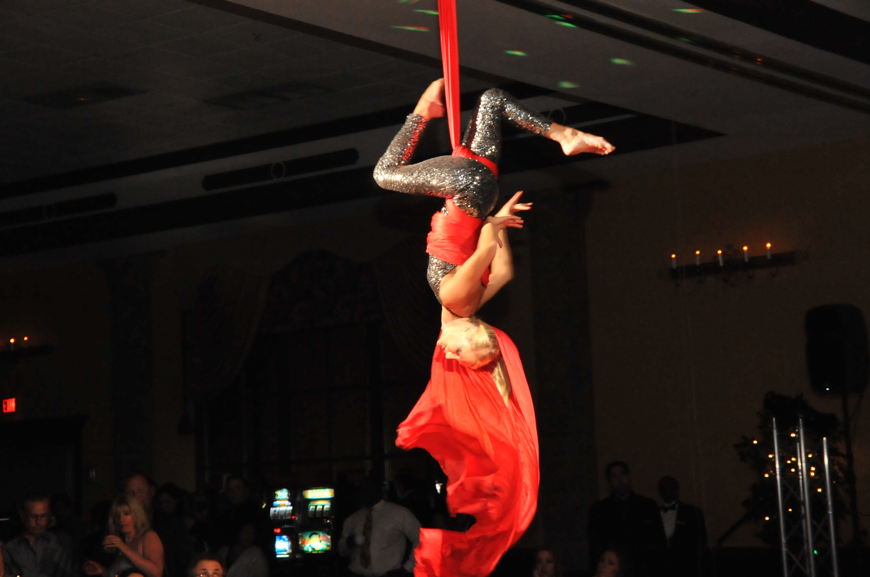 Aerialist performing at a Florida event