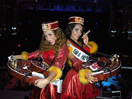 Gorgeous Cigar Girls performing at a Florida event