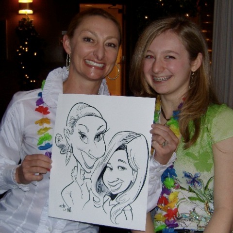 Color Charicature performing at a Florida event