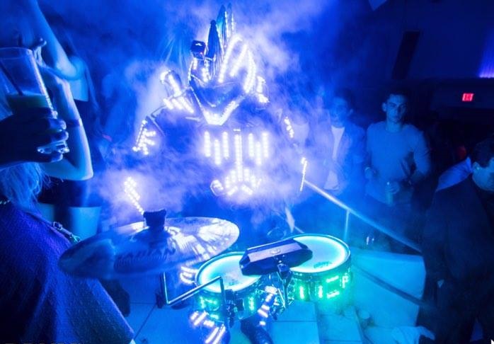 The GlowBots performing at a Florida event