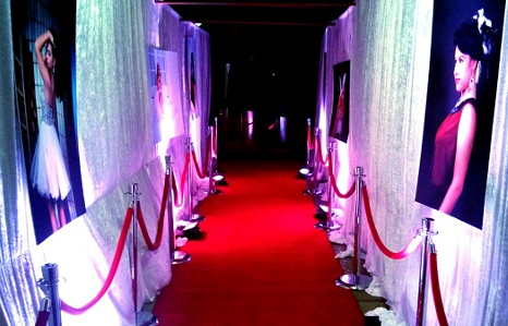 Entrance after decor and draping