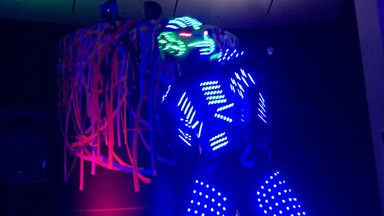 LED glow dancers performing